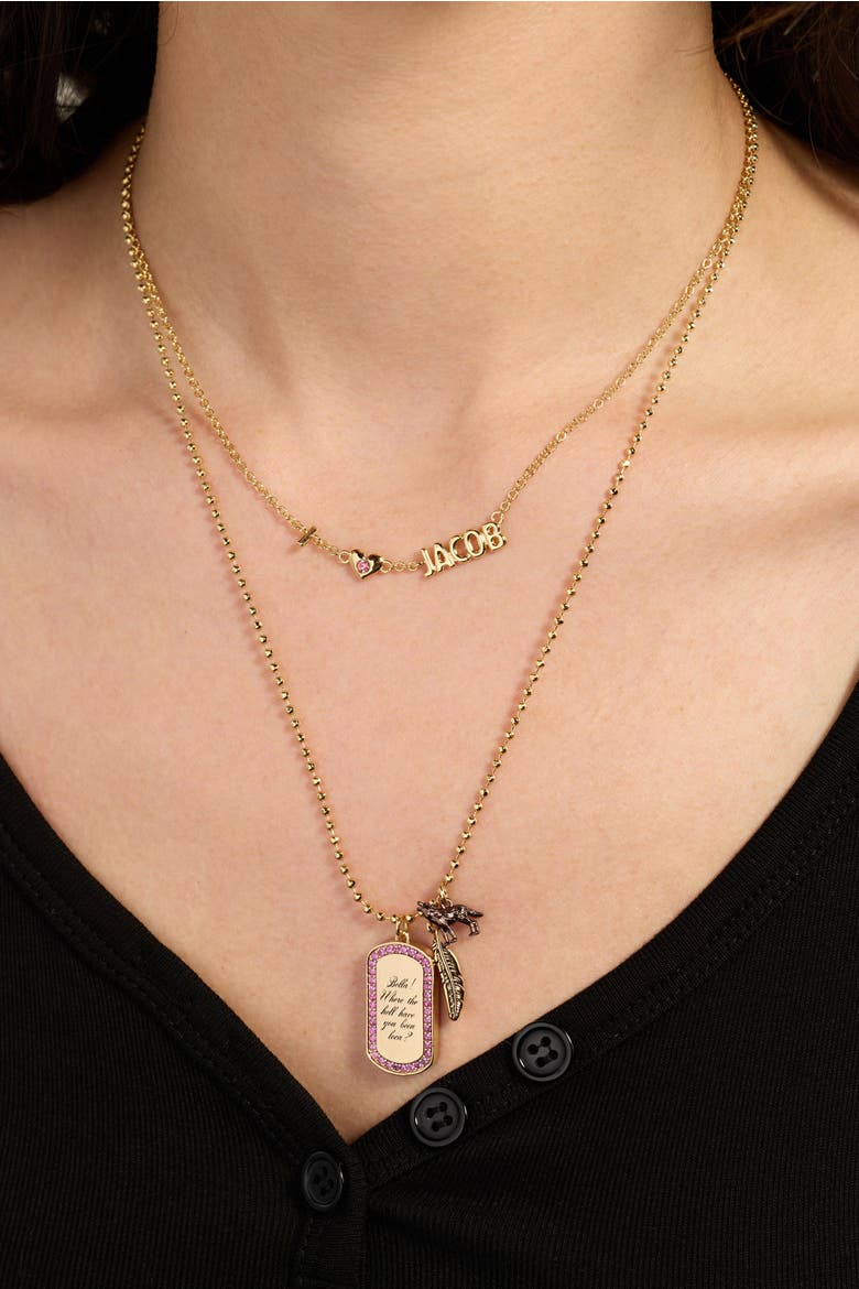 The Twilight Saga Jacob Pendant Necklace, Alternate, color, Gold