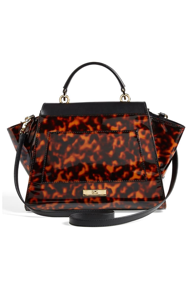 'Eartha' Top Handle Satchel, Alternate, color, TORTOISE