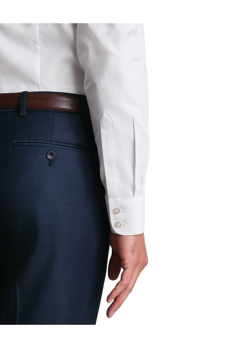Non-Iron Twill Point Collar Shirt, Alternate, color, White
