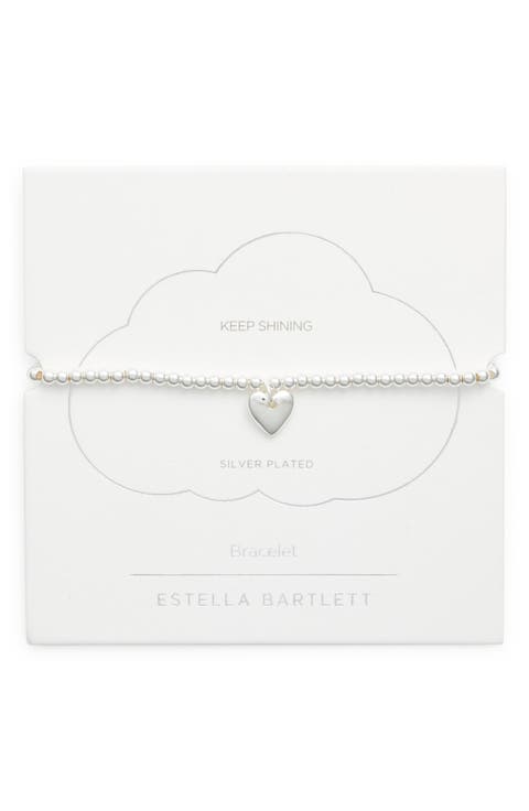 Sienna Cushion Heart Charm Bracelet
