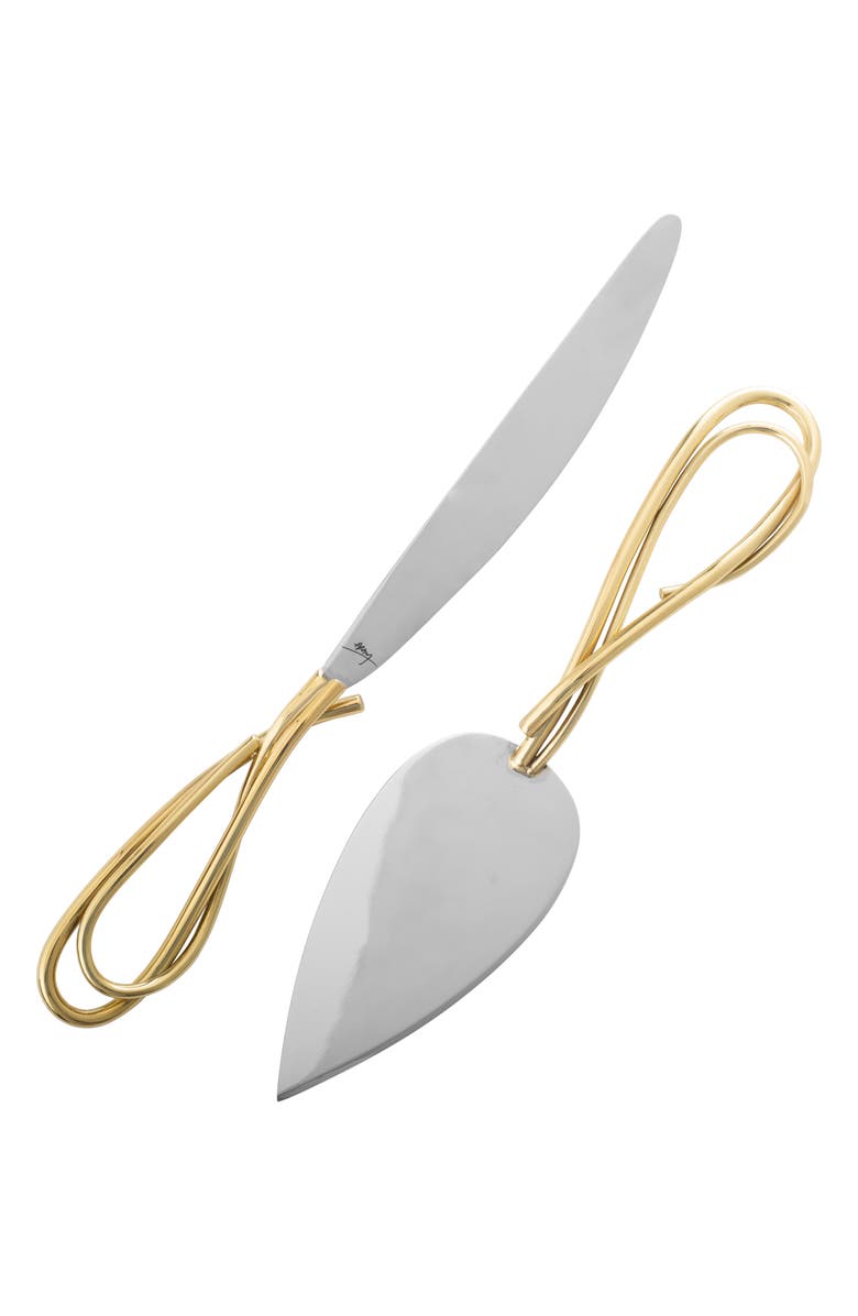 Michael Aram Calla Lily Cake Server Set, Main, color, Silver