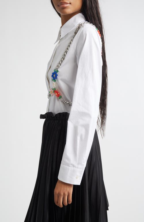 Noir Kei Ninomiya Beaded Chain Harness In Metallic