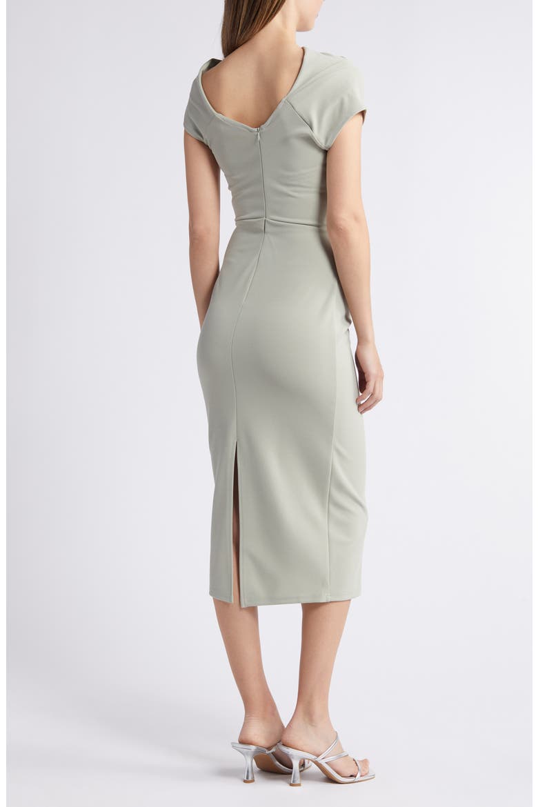 Kathleen Midi Sheath Dress, Alternate, color, GREEN