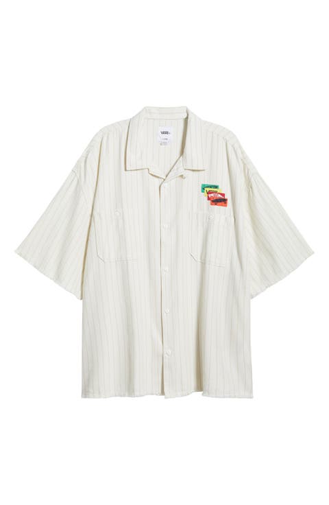 Pinstripe Camp Shirt