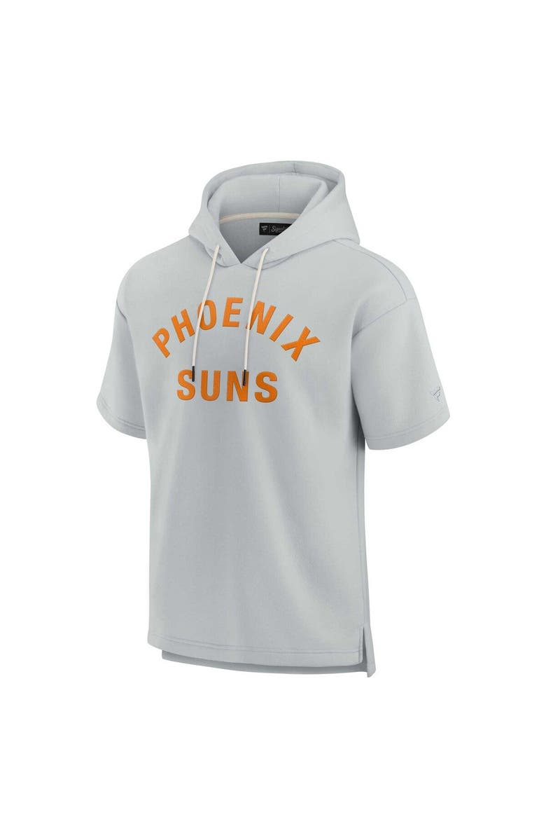 Fanatics Signature Unisex Fanatics Signature Gray Phoenix Suns Elements Super Soft Fleece Short Sleeve Pullover Hoodie, Alternate, color, Gray