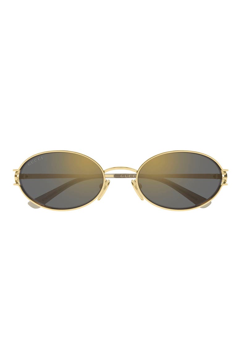 GG2233S 55mm Polarized Gradient Oval Sunglasses, Main, color, GOLD 2
