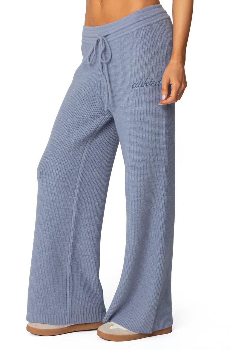 Kris Ribbed Sweatpants, Alternate, color, BLUE