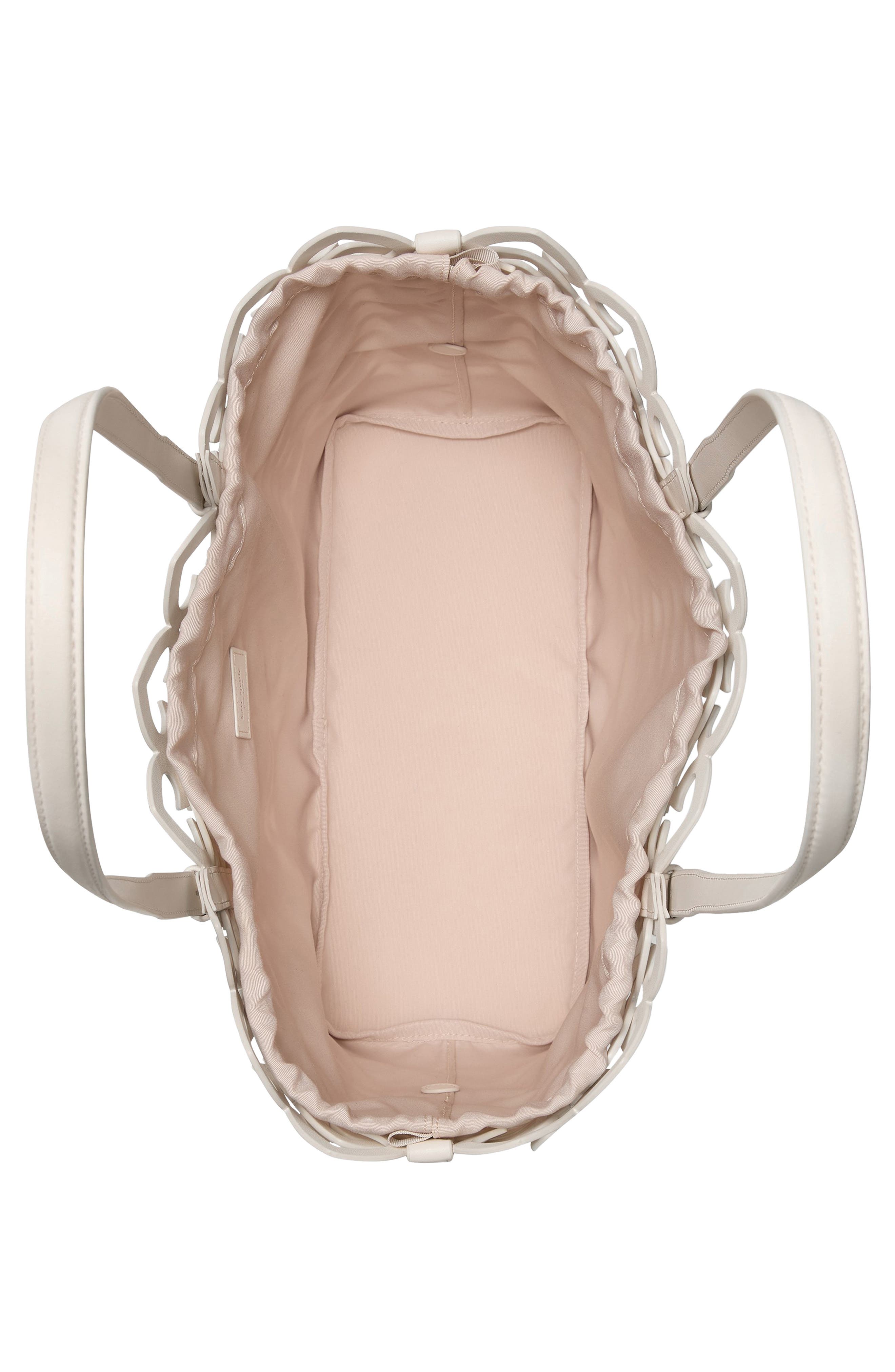 Kate Spade New York do it all woven large leather tote, Alternate, color, Cream.