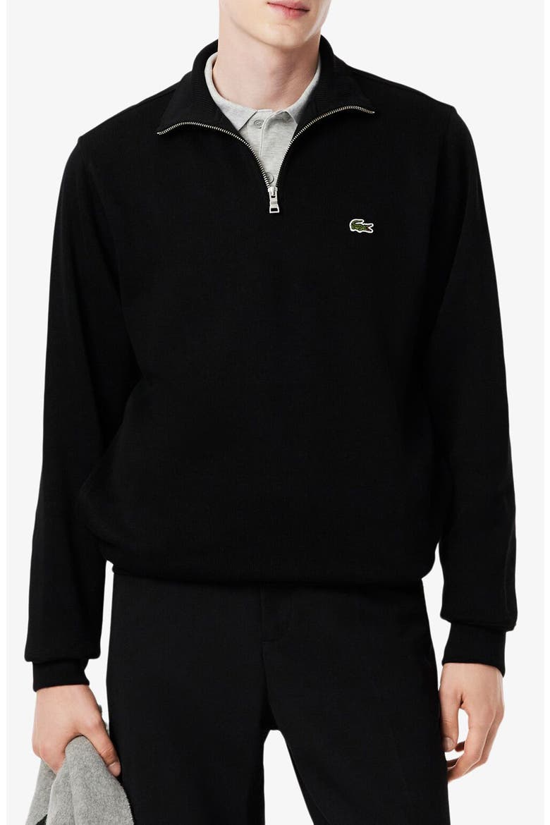 Classic Fit Core Quarter Zip Pullover, Main, color, BLACK