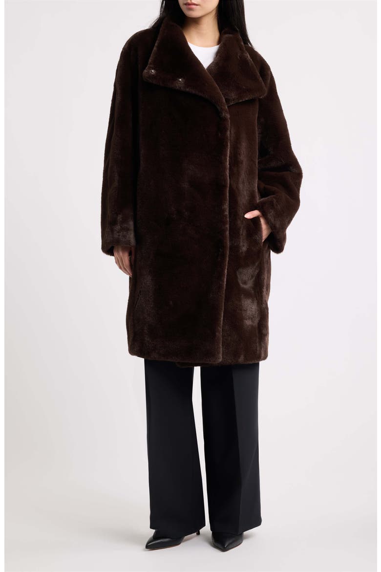 CiTeddy Faux Fur Coat, Main, color, MOLE