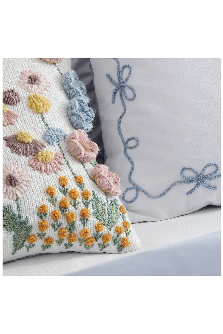 Petals 3D Accent Pillow, Alternate, color, MULTI IVORY