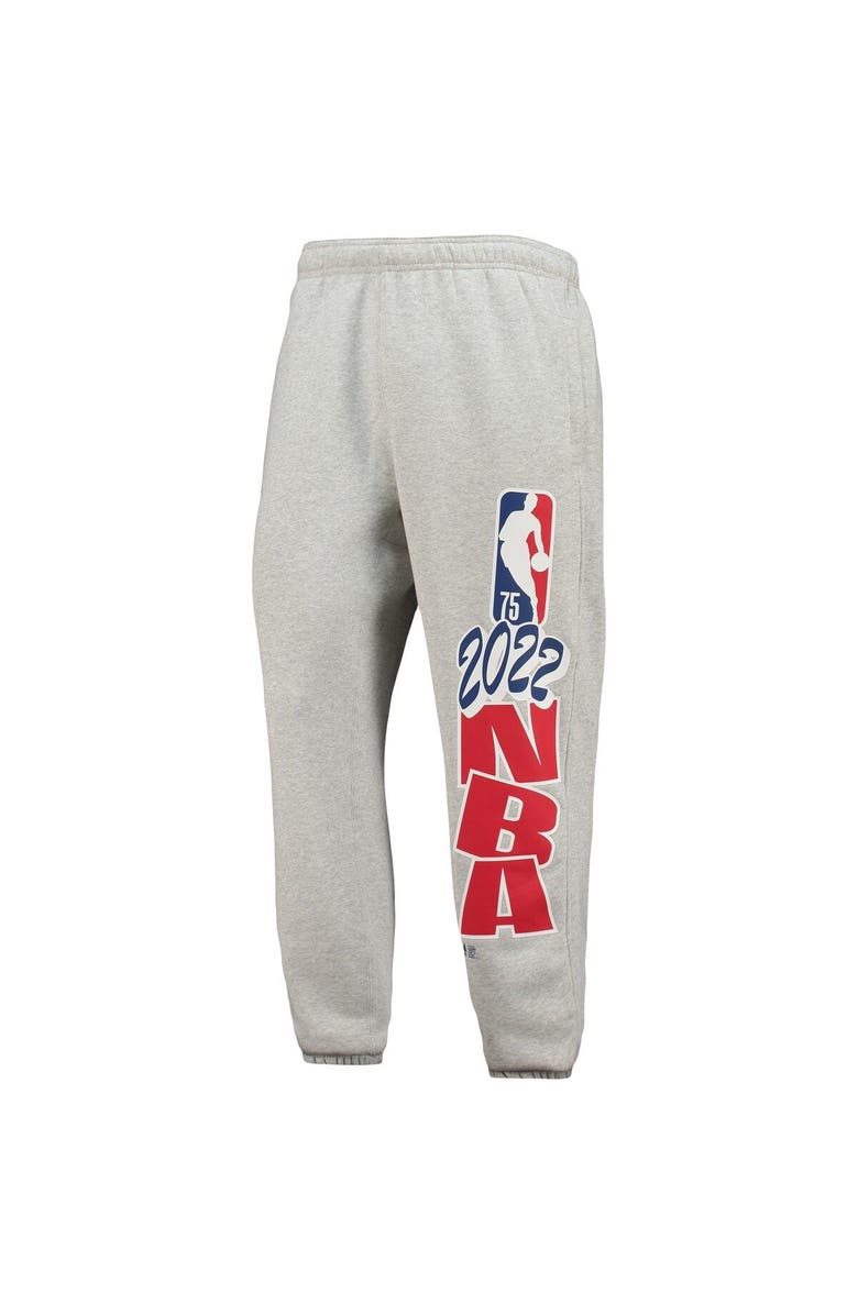 Nike Men's Nike Heathered Gray NBA Team 31 75th Anniversary Courtside Fleece Jogger Pants, Alternate, color, 