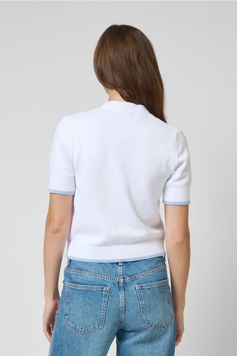 Birdie Lace Up Tee, Alternate, color, WHITE MULTI