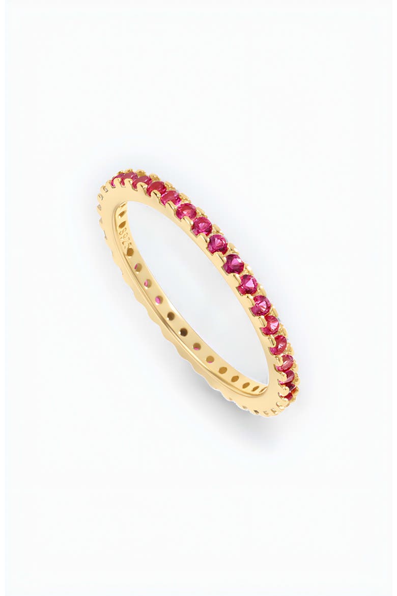 July Birthstone Eternity Stacking Ring, Main, color, 18k Gold Over Sterling Silver