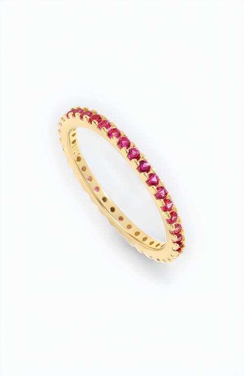 July Birthstone Eternity Stacking Ring