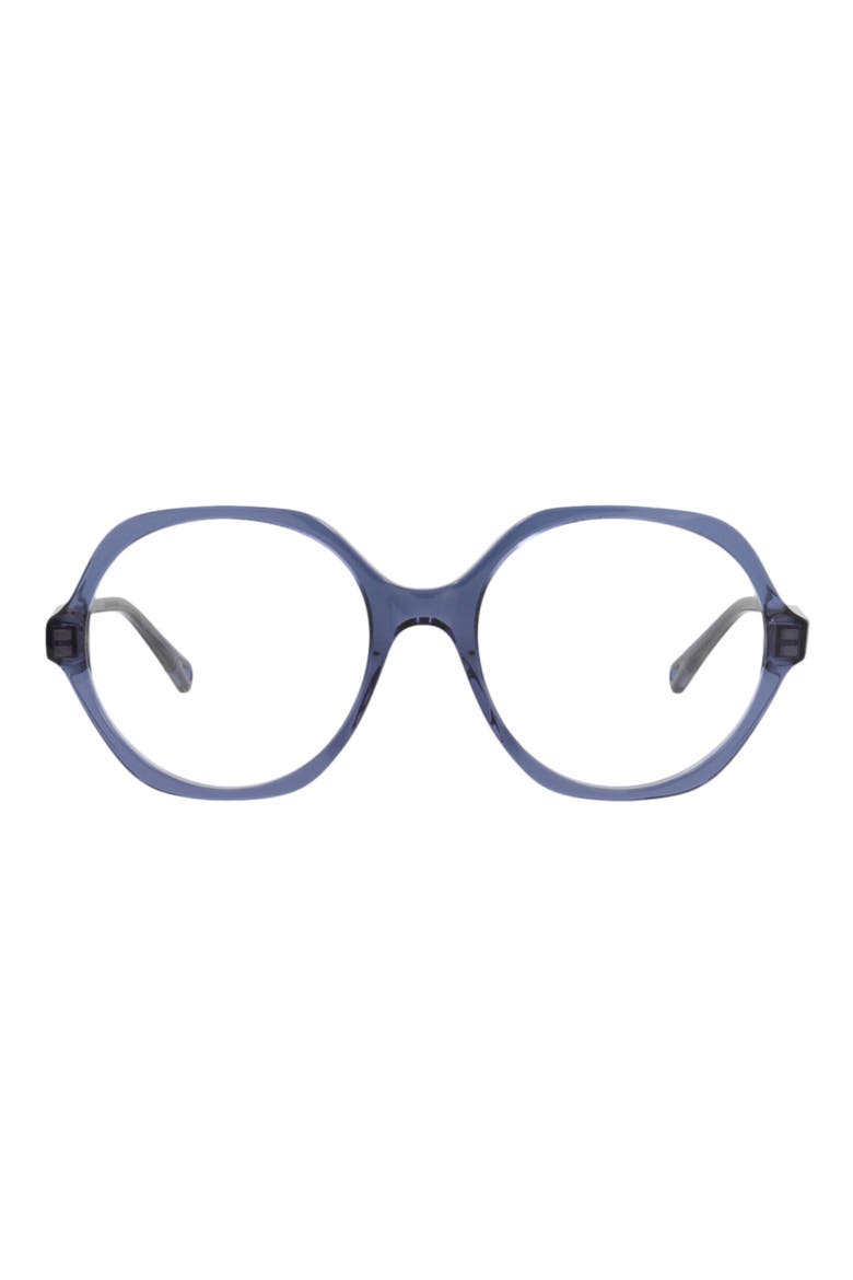 Core Round Optical Glasses, Main, color, BLUE BLUE TRANSPARENT