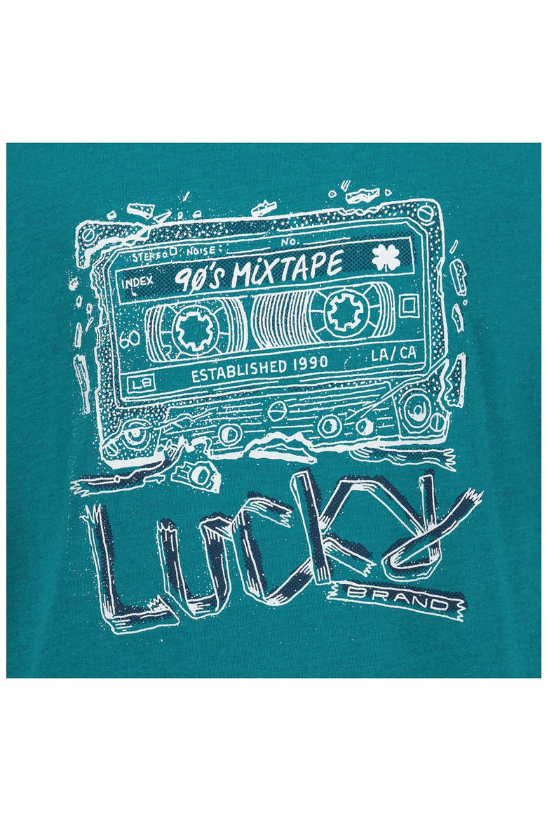 Kids' Mixtape Graphic T-Shirt, Alternate, color, DEEP LAKE HEATHER