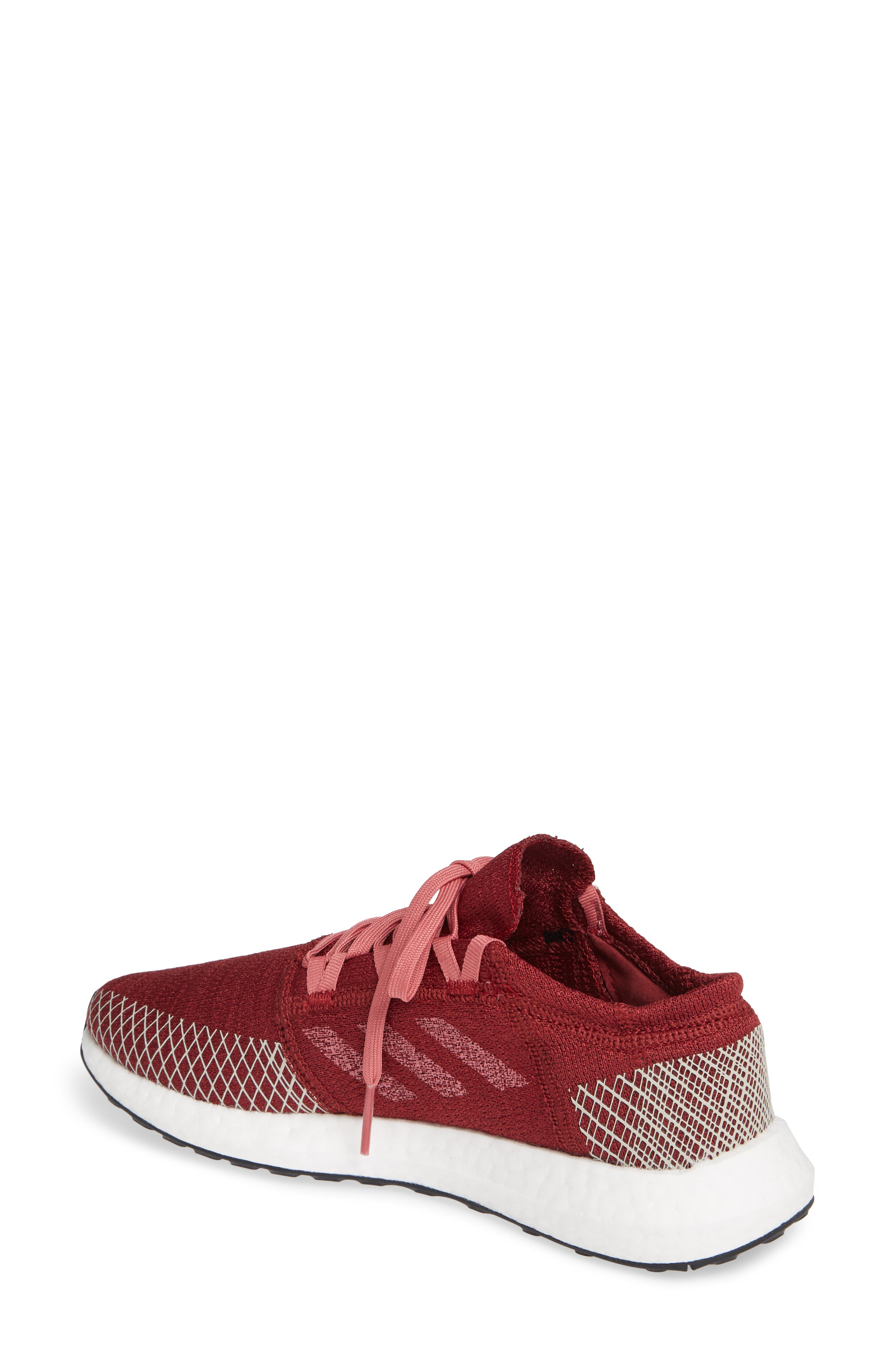 PureBoost X Element Knit Running Shoe, Alternate, color, NOBLE MAROON/ MAROON/ BROWN