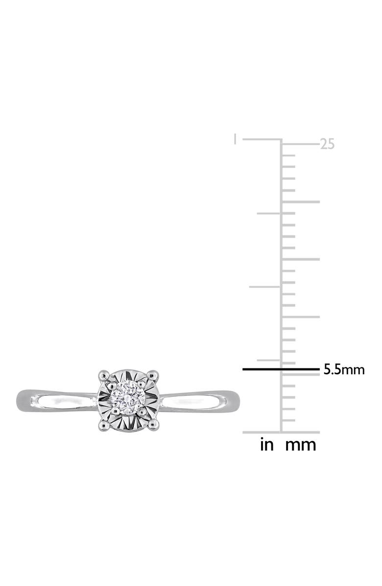 Created Forever Sterling Silver Lab Grown Diamond Solitaire Ring, Alternate, color, Silver