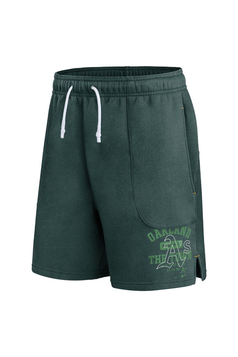 Men's Nike Green Oakland Athletics Statement Ball Game Shorts, Alternate, color, Green