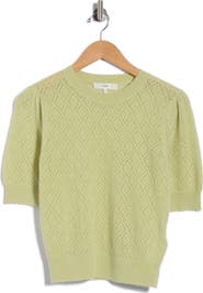 FRAME The Delicate Cashmere Short Sleeve Sweater