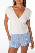Roxy Sea Drift Cap Sleeve Top