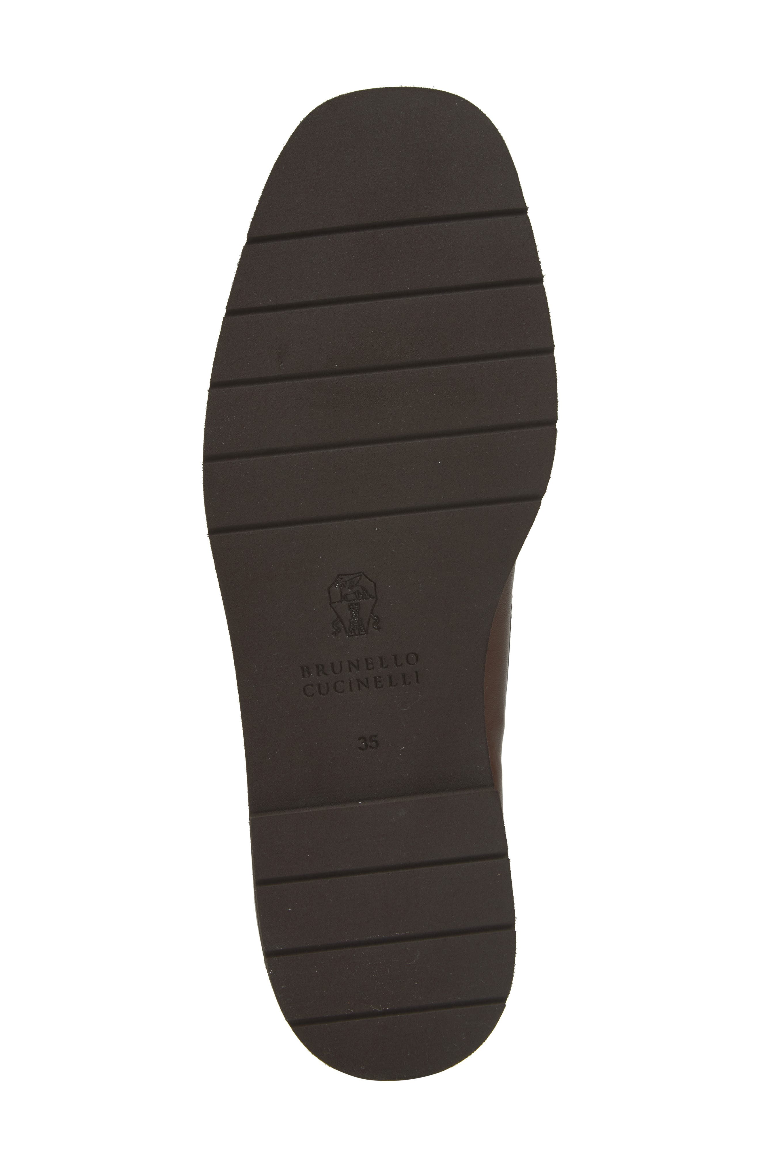 Monili Detail Apron Toe Loafer, Alternate, color, CACAO