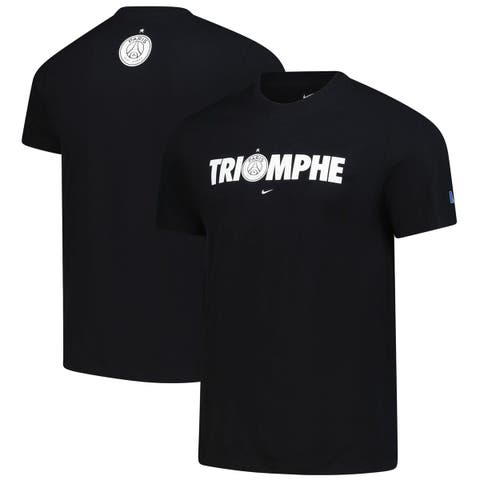 Men's Nike Black Paris Saint-Germain 2025 Champions of Europe Triomphe T-Shirt
