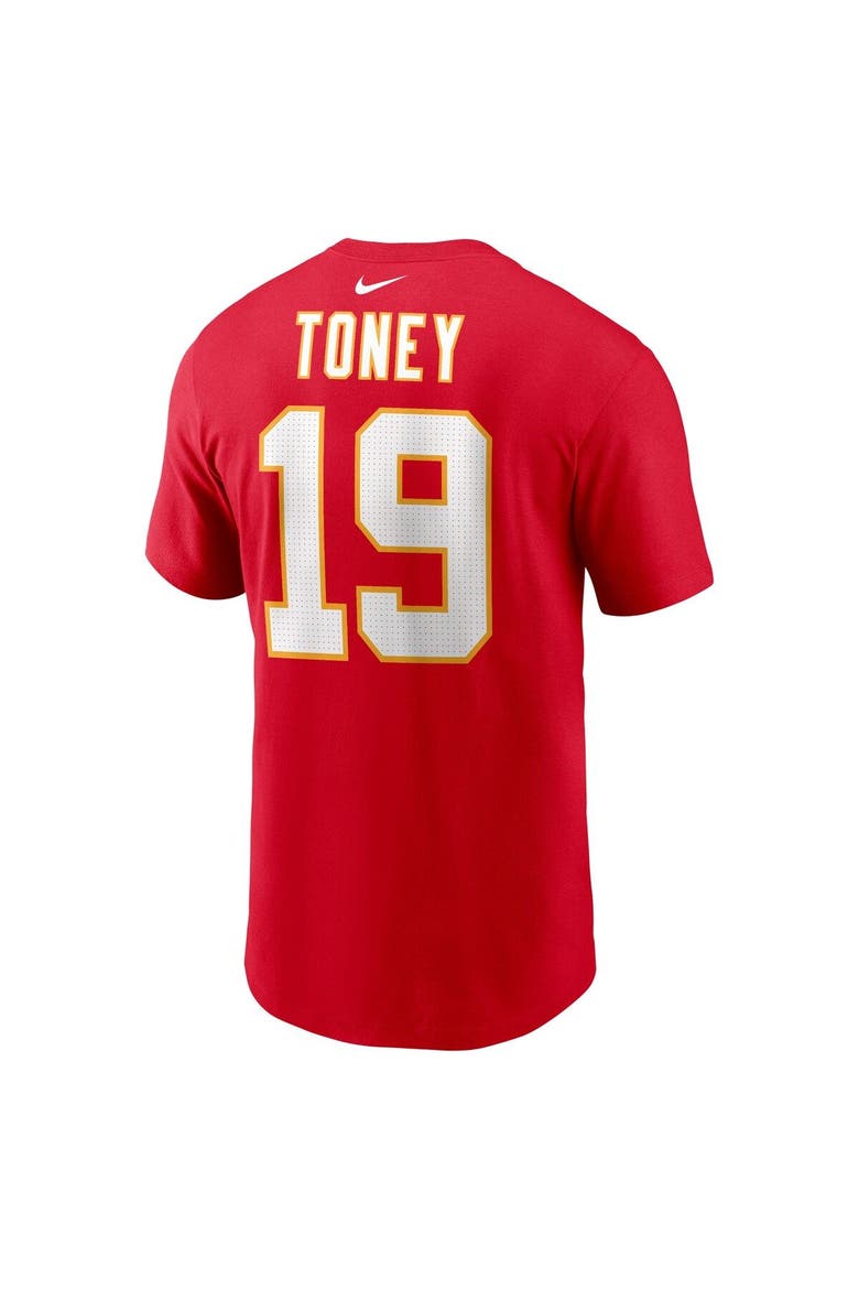 Men's Nike Kadarius Toney Red Kansas City Chiefs Player Name & Number T-Shirt, Alternate, color, Red