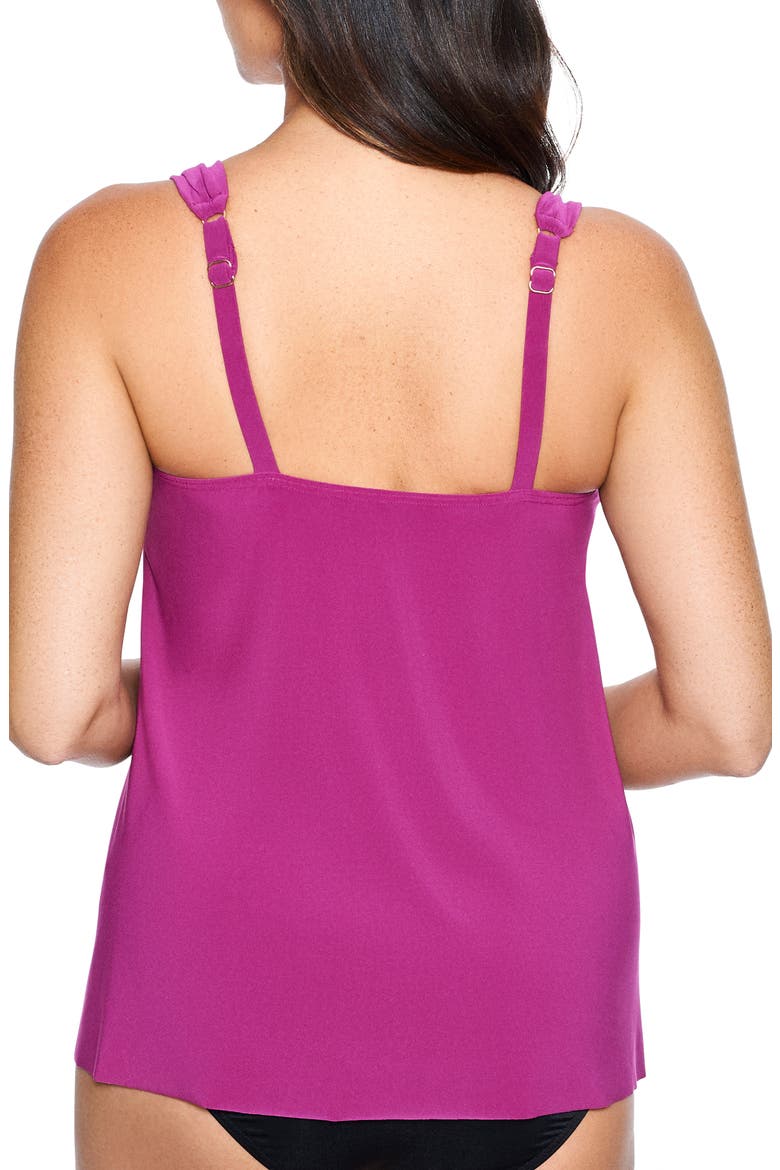 Razzle Dazzle Underwire Tankini Top, Alternate, color, FRAMBOISE PINK