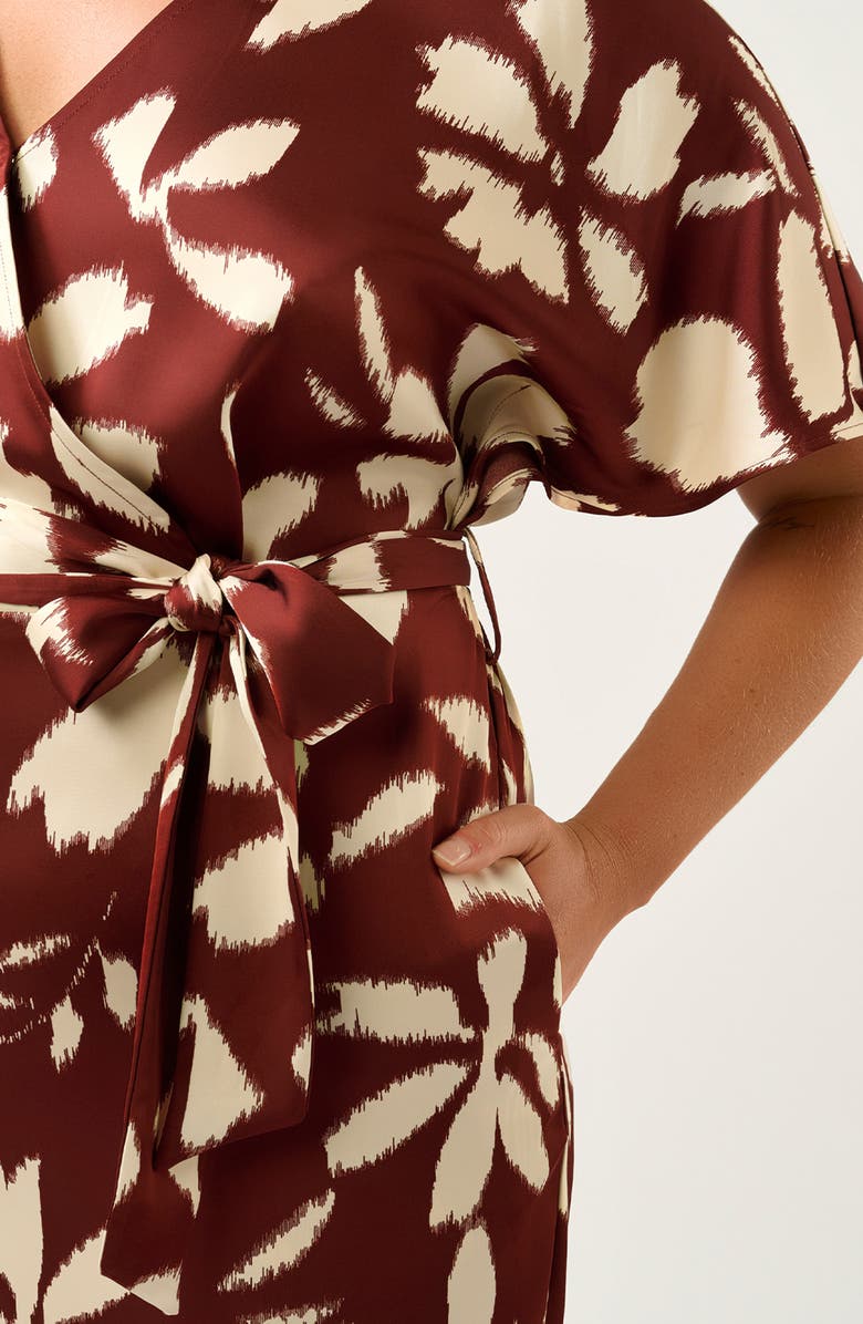 Estelle Hamilton Floral Jumpsuit, Alternate, color, Terracotta/ Cream