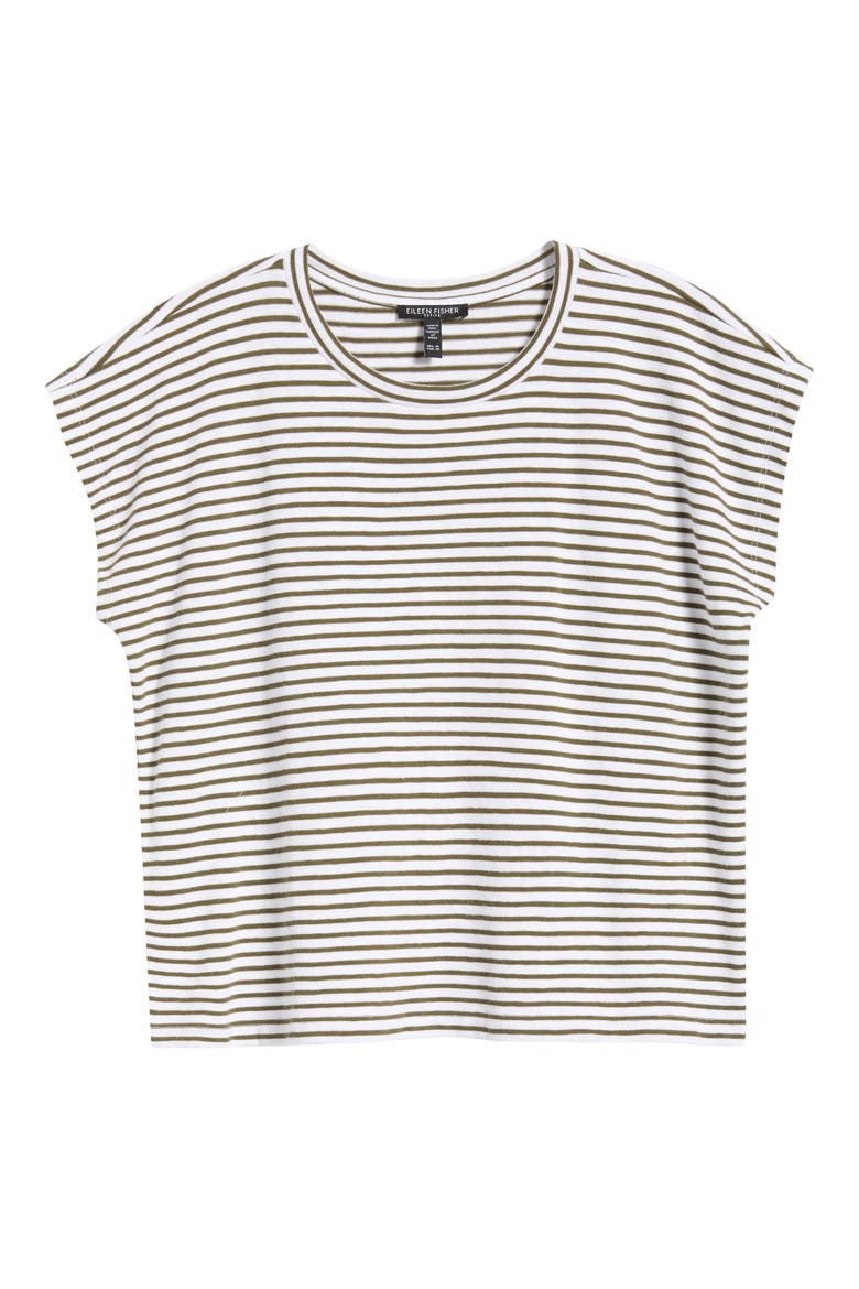 Stripe Organic Cotton Top, Main, color, OLIVE
