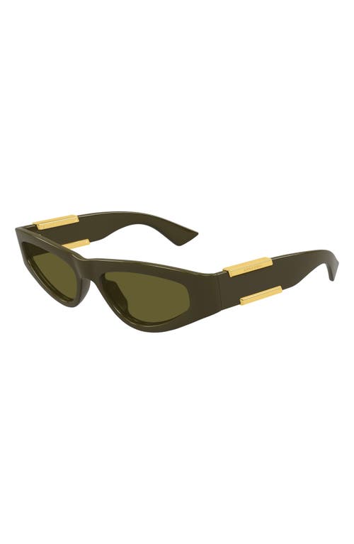 Bottega Veneta 53mm Cat Eye Sunglasses In Green