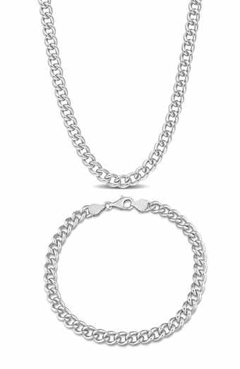 Curb Link Bracelet & Necklace Set