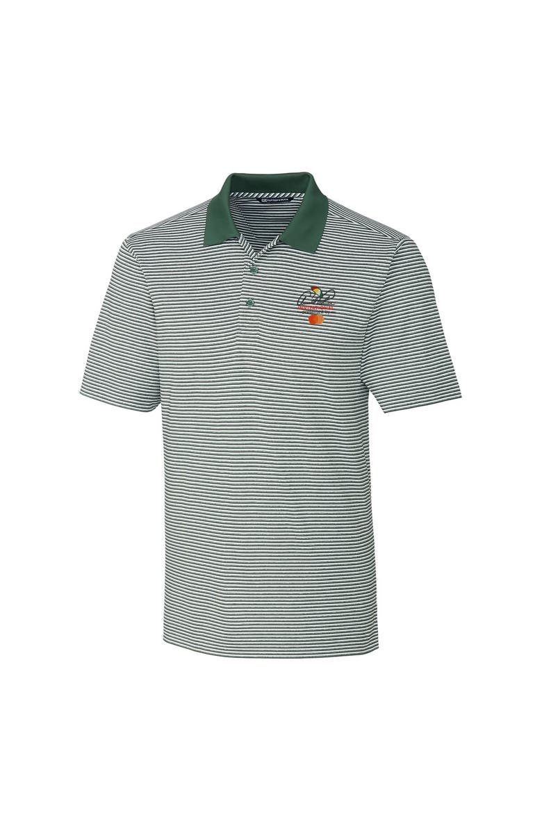 Cutter & Buck Men's Cutter & Buck Hunter Green Arnold Palmer Invitational Big & Tall Forge Tonal Stripe Stretch Polo, Alternate, color, 