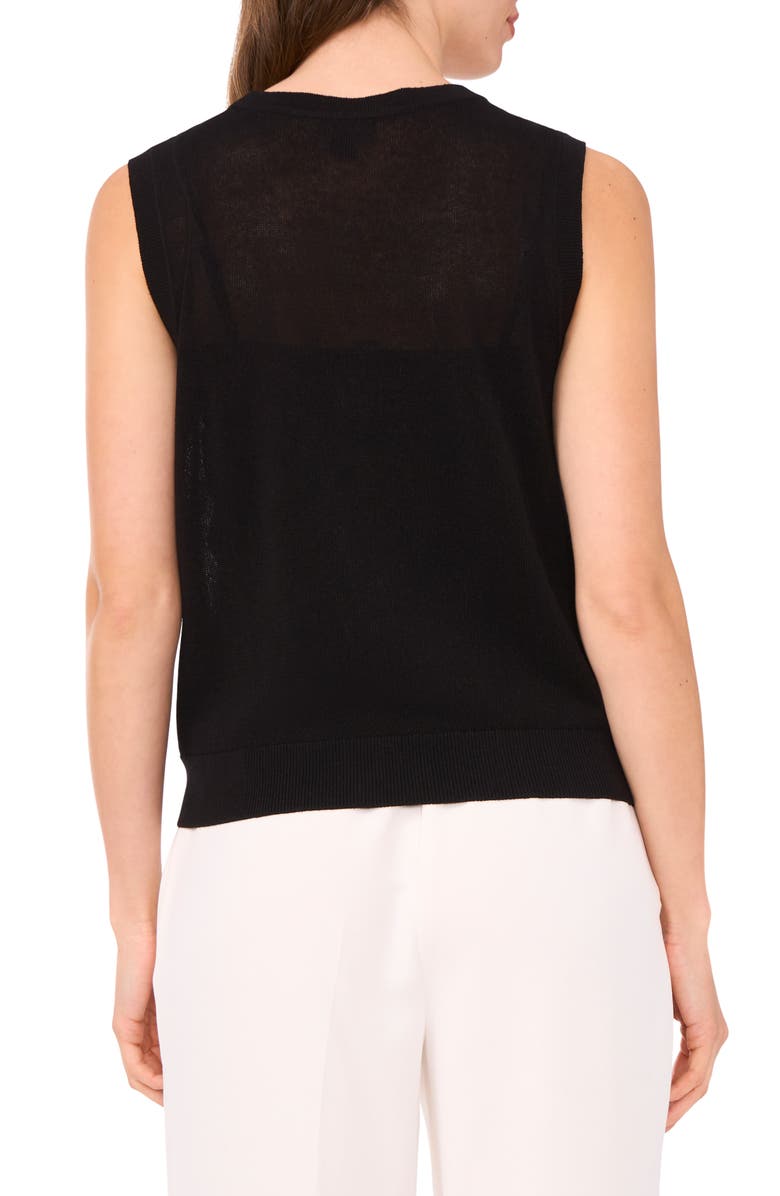 Halogen<sup>®</sup> Sleeveless Button-Up Sweater, Alternate, color, Rich Black