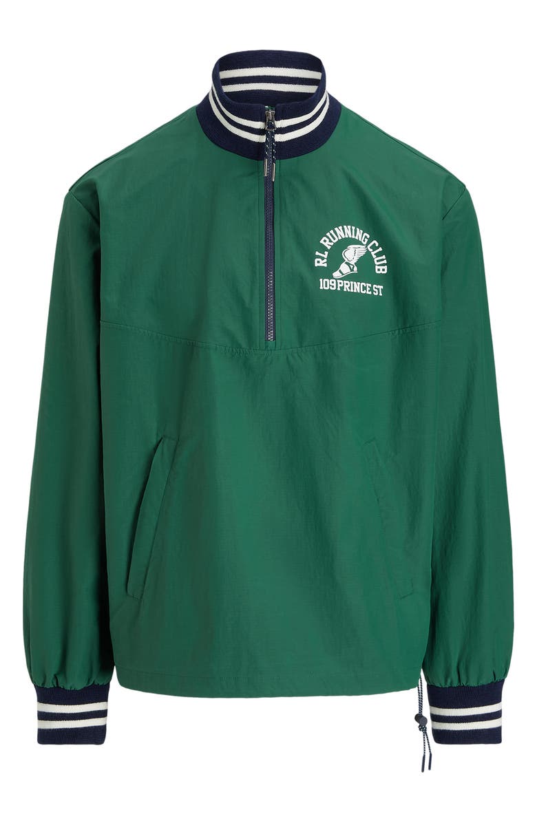 Polo Ralph Lauren Ripstop Water Repellent Quarter Zip Graphic Pullover, Main, color, 