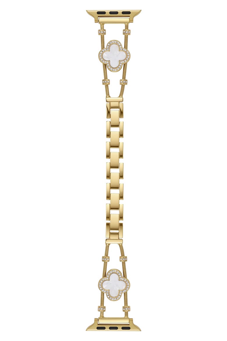 Clover Crystal Smartwatch Band, Main, color, GOLD
