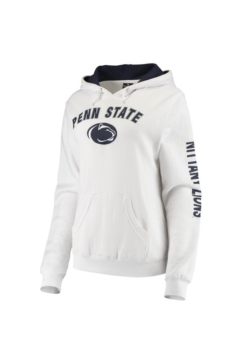Women's Colosseum White Penn State Nittany Lions Loud and Proud Pullover Hoodie, Alternate, color, White