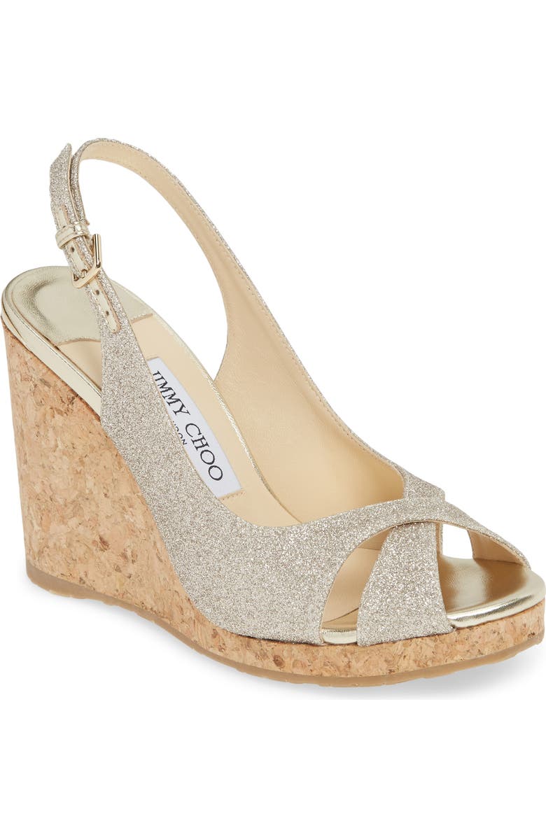 Jimmy Choo Amely Slingback Wedge Sandal, Main, color,