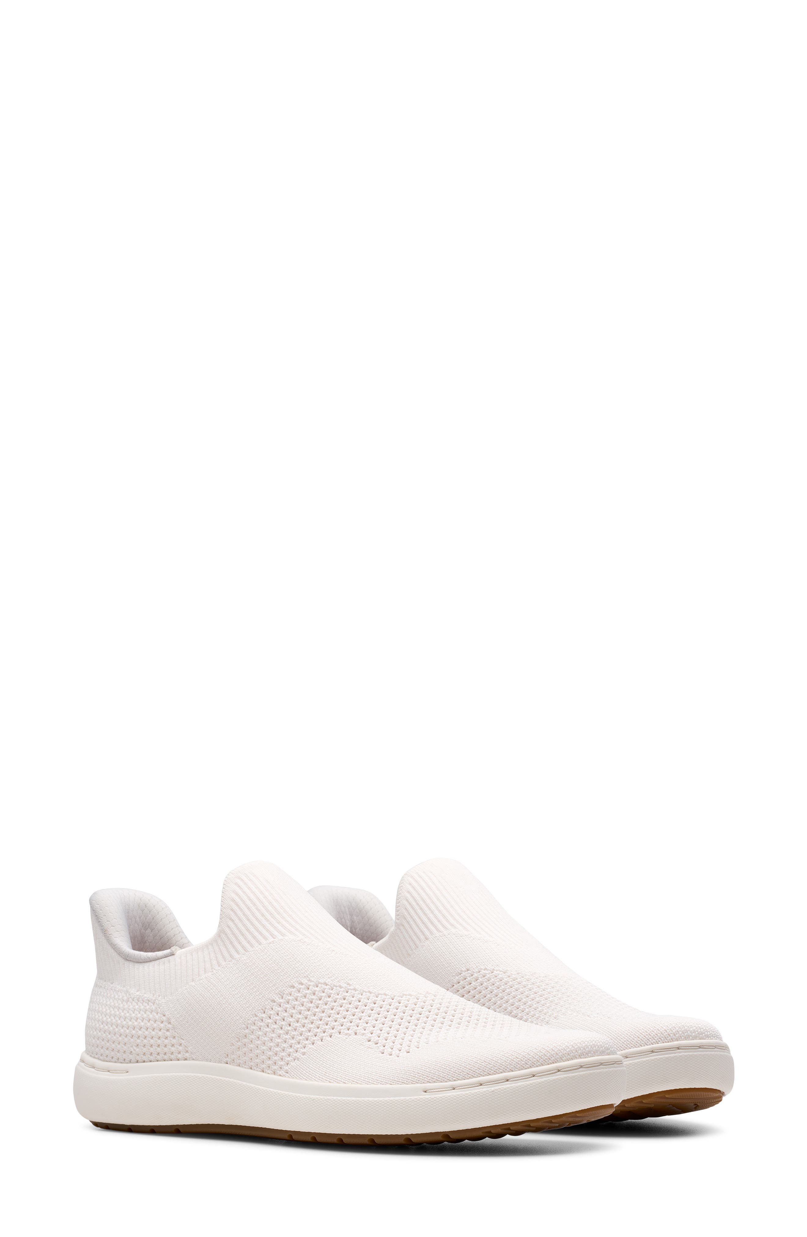 Clarks<sup>®</sup> Nalle Step Sneaker, Alternate, color, White Knit
