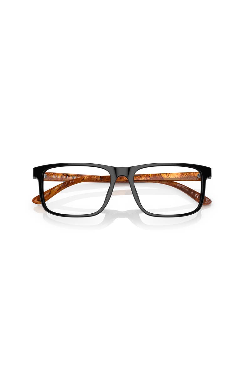 54mm Rectangle optical glasses, Alternate, color, Black
