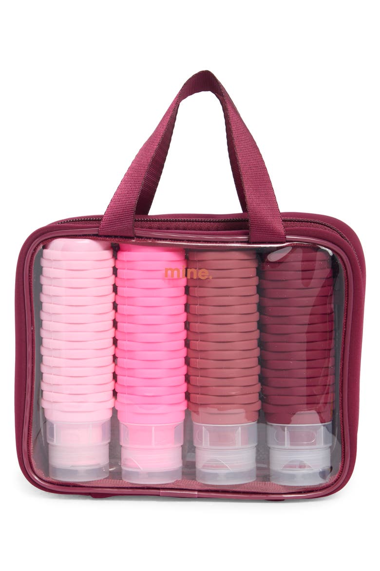 Silicone Travel Bag, Main, color, BURGUNDY COMBO