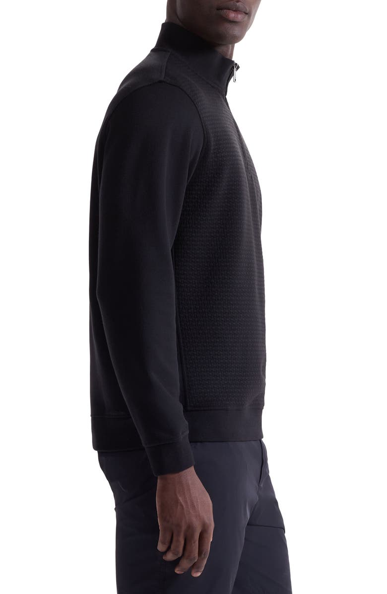 Bugatchi Quarter Zip Top, Alternate, color, Black