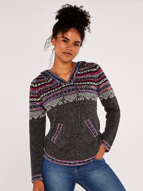 Fairisle Pop Hooded Jumper