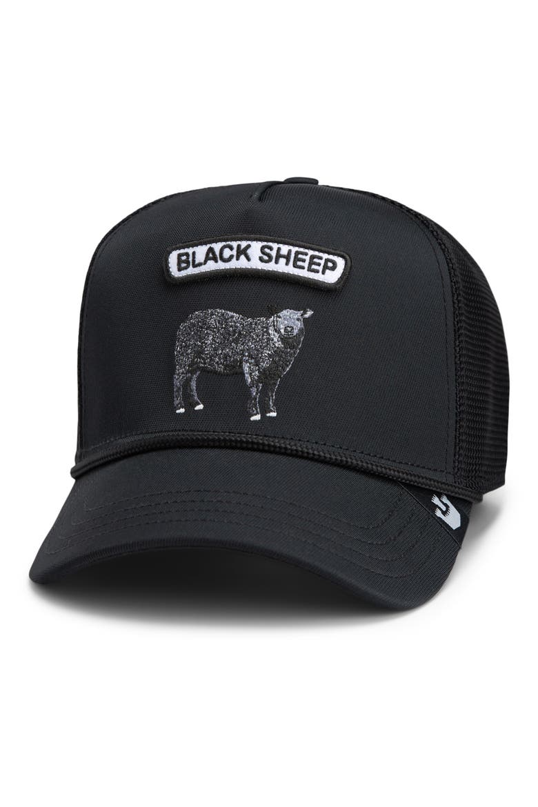 Black Sheep Embroidered Trucker Hat, Main, color, VOID