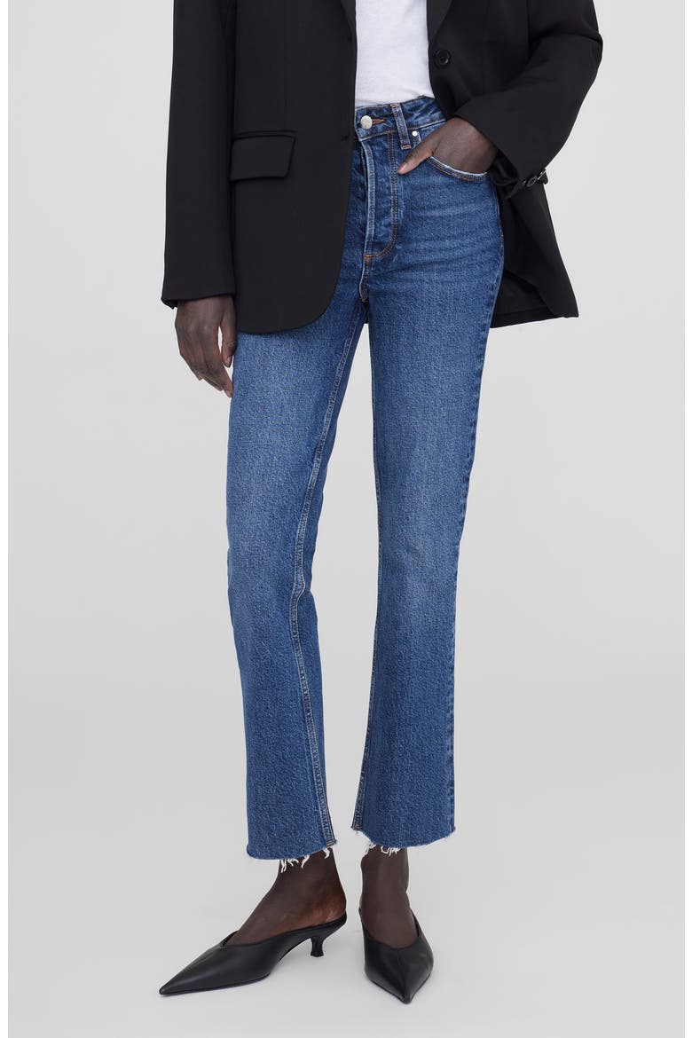 Lara High Waist Skinny Jeans, Main, color, MID INDIGO