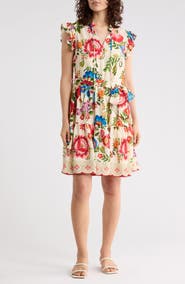 Julia Jordan Flutter Sleeve Dress