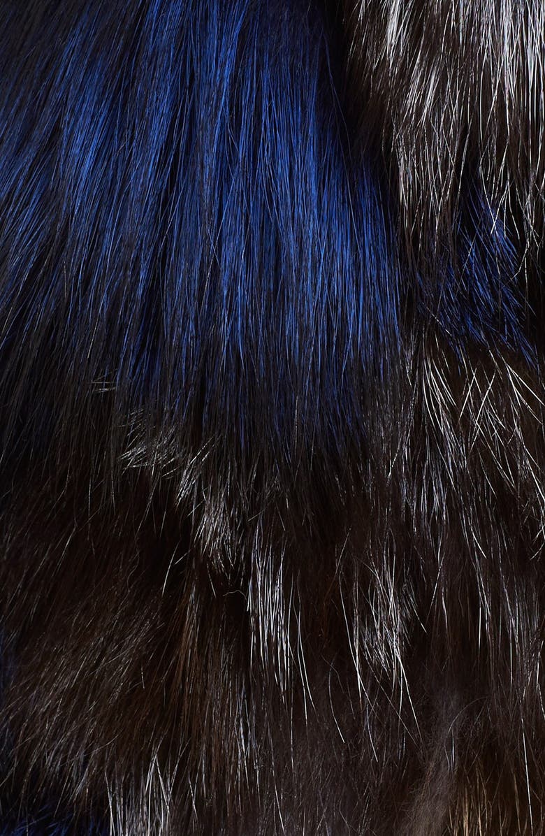 Vince Multicolor Genuine Fox Fur Vest, Alternate, color, 