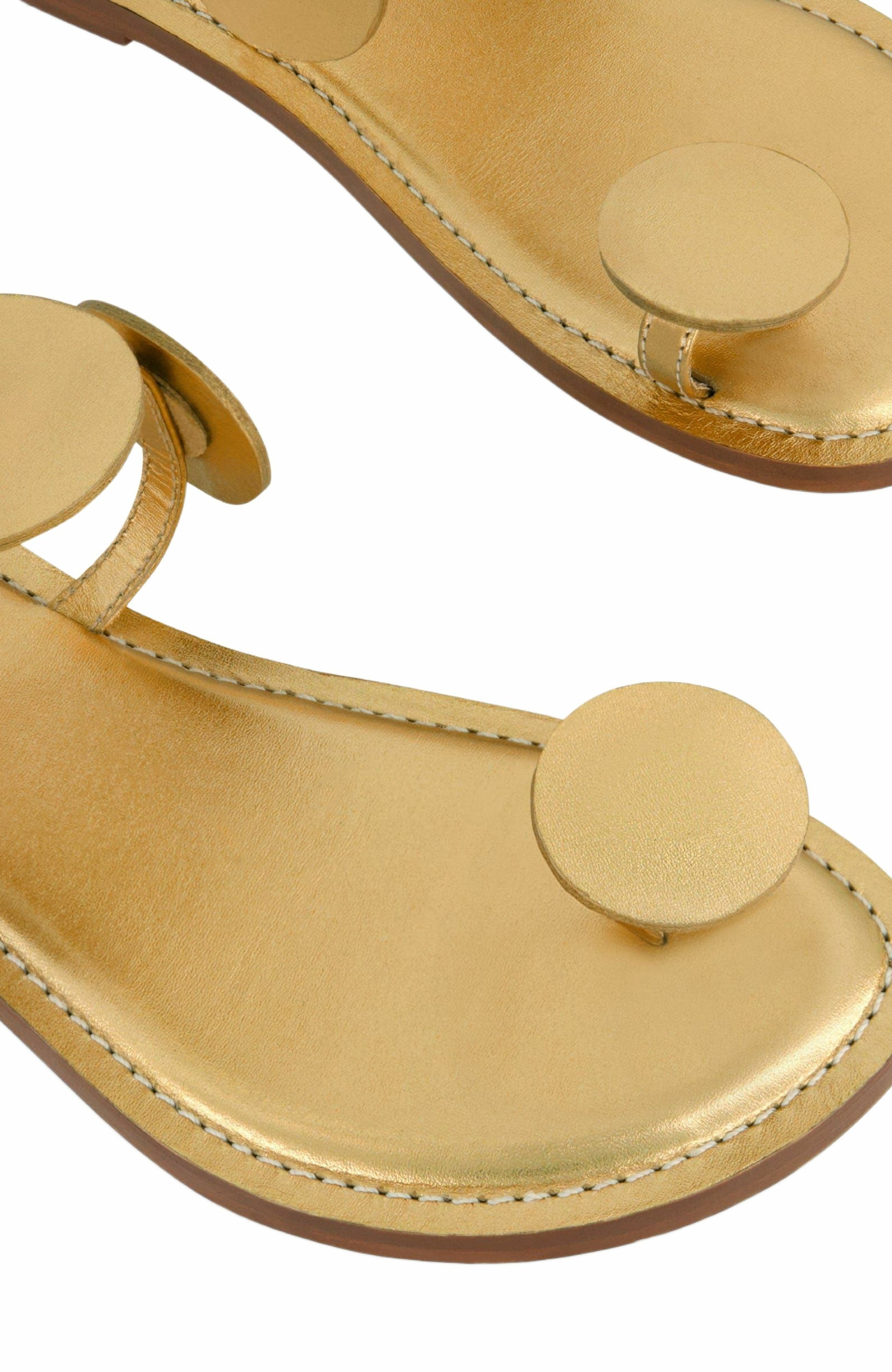 New Moon Toe Loop Sandal, Alternate, color, GOLD
